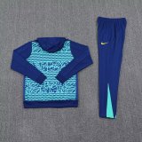 24/25 Brazil Hooded Long Sleeved Blue 1:1 Training suit