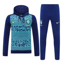 24/25 Brazil Hooded Long Sleeved Blue 1:1 Training suit