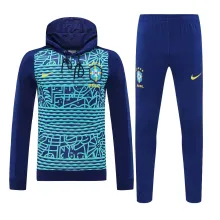 24/25 Brazil Hooded Long Sleeved Blue 1:1 Training suit
