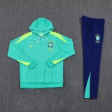 24/25 Brazil Hooded Long Sleeved Green 1:1 Training suit