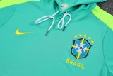 24/25 Brazil Hooded Long Sleeved Green 1:1 Training suit