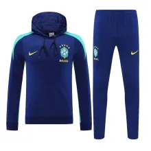 24/25 Brazil Hooded Long Sleeved Blue 1:1 Training suit