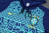 24/25 Brazil Hooded Long Sleeved Blue 1:1 Training suit