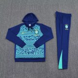 24/25 Brazil Hooded Long Sleeved Blue 1:1 Training suit