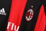 2010/2011 AC Milan Home Long Sleeve 1:1 Quality Retro Soccer Jersey