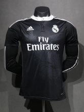 2014/2015  Real Madrid  Away  Black Long Sleeve Player Retro 1:1 Quality Soccer Jersey