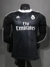 2014/2015  Real Madrid  Away  Black Long Sleeve Player Retro 1:1 Quality Soccer Jersey