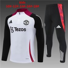 24/25  Manchester United Kids White 1:1 Quality Training Jersey