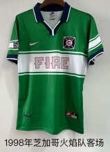 1998  Chicago Fire FC Away Fans Retro 1:1 Quality Soccer Jersey