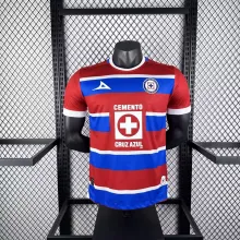 24/25 Cruz Azul Red Blue Cross Player 1:1 Quality Soccer Jersey