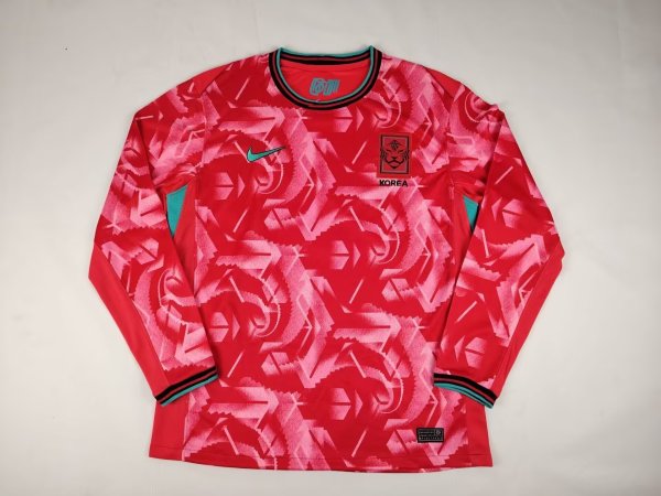 24/25 Korea Home Red Fans Long sleeve 1:1 Quality Soccer Jersey