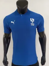 24/25 Al Hilal SFC Polo Shirt  Blue Player 1:1 Quality Soccer Jersey