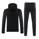 24/25 Manchester United Hooded Long Sleeved Black 1:1 Training suit