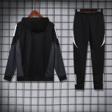 24/25 Manchester United Hooded Long Sleeved Black 1:1 Training suit