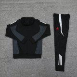 24/25 Manchester United Hooded Long Sleeved Black 1:1 Training suit