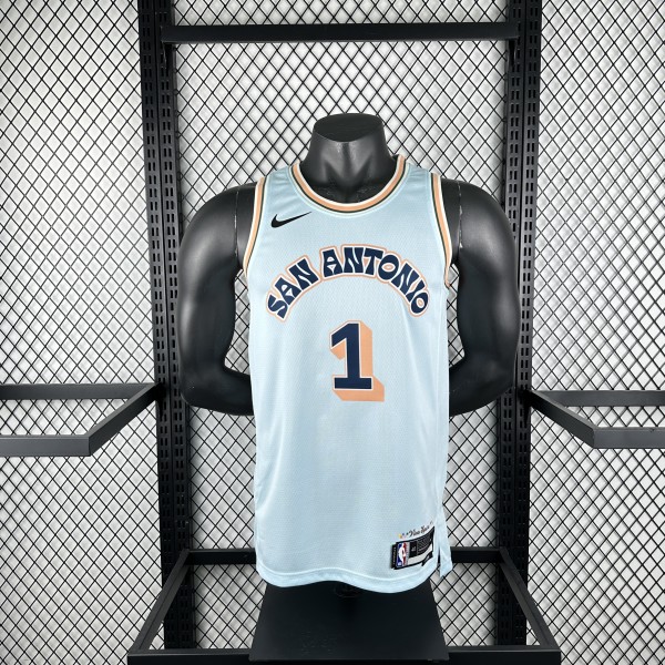 2025 Spurs WEMBANYAMA #1  1:1 Quality NBA Jersey