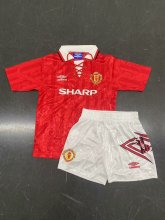 1992/1994 Manchester United Home Kids Kits 1:1 Quality Soccer Jersey