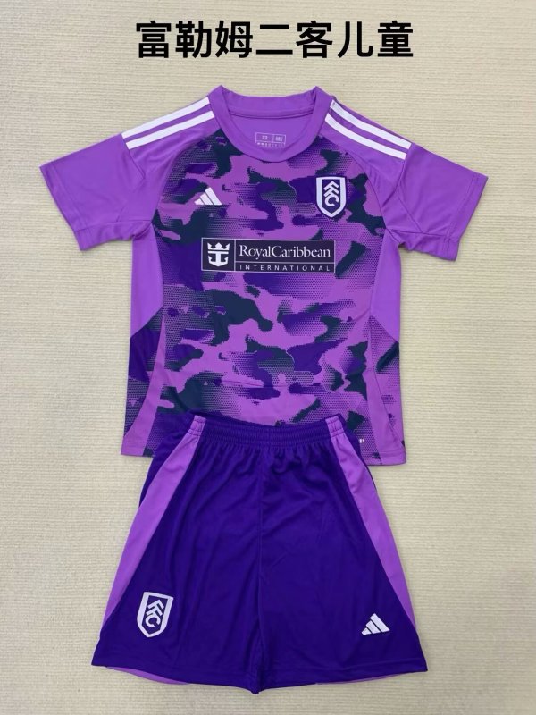 24/25 Fulham Third Kids Kits 1:1 Quality Soccer Jersey