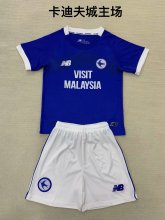24/25 Cardiff City Home  Kids Kits 1:1 Quality Soccer Jersey