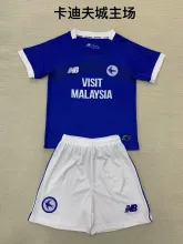 24/25 Cardiff City Home  Kids Kits 1:1 Quality Soccer Jersey
