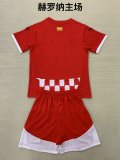 24/25 Girona Home  Kids Kits 1:1 Quality  Soccer Jersey