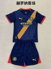 24/25 Girona Away  Kids Kits 1:1 Quality  Soccer Jersey