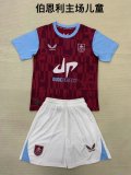 24/25 Burnley Home Kids Kits 1:1 Quality Soccer Jersey