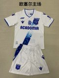 24/25 Auxerre Home Kids Kits 1:1 Quality Soccer Jersey