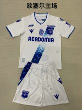 24/25 Auxerre Home Kids Kits 1:1 Quality Soccer Jersey