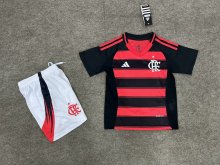 25/26  Flamengo  Home Kids 1:1 Soccer Jersey