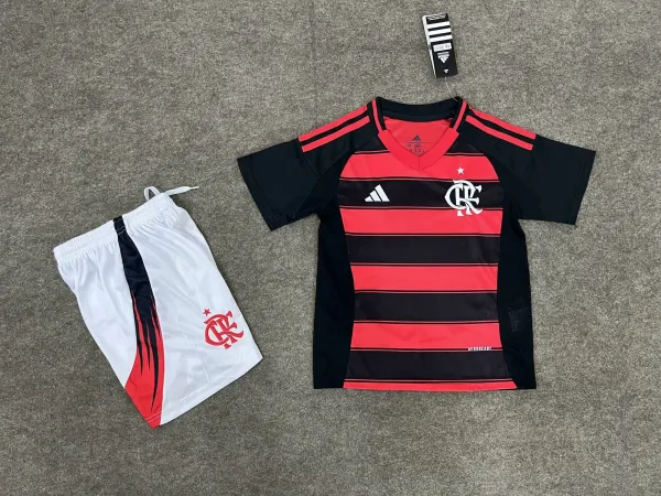 25/26  Flamengo  Home Kids 1:1 Soccer Jersey