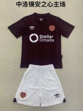24/25 Heart of Midlothian Home Kids KIits 1:1 Soccer Jersey