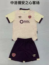 24/25 Heart of Midlothian  Away Kids KIits 1:1 Soccer Jersey