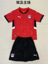 24/25 Egypt Home Red  Kids 1:1 Quality Soccer Jersey