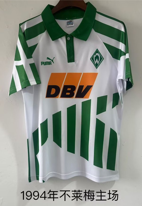 1994 Werder Bremen Home Fans Retro 1:1 Quality Soccer Jersey（云达不来梅）