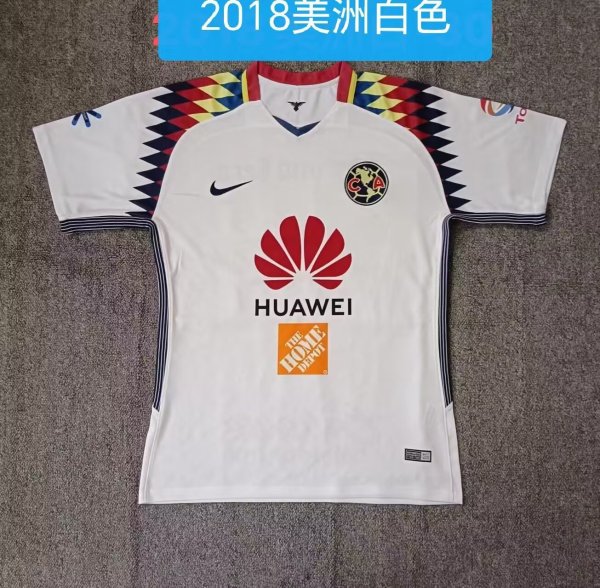 2018 Club American White Fans 1:1 Quality Retro Soccer Jersey
