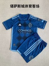 24/25 Sporting Kansas City Away  Kids 1:1 Quality Soccer Jersey