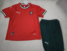 25/26 Portugal Home Kids 1:1 Quality Soccer Jersey