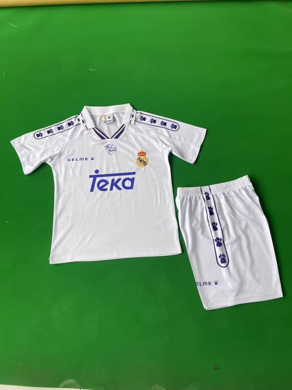 1994/1996 Real Madrid  Home Kids  Retro 1:1 Quality  Soccer Jersey