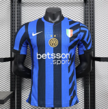 24/25 Inter Milan Home Player 1:1 Quality  Soccer Jersey（背后有广告）