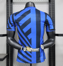 24/25 Inter Milan Home Player 1:1 Quality  Soccer Jersey（背后有广告）