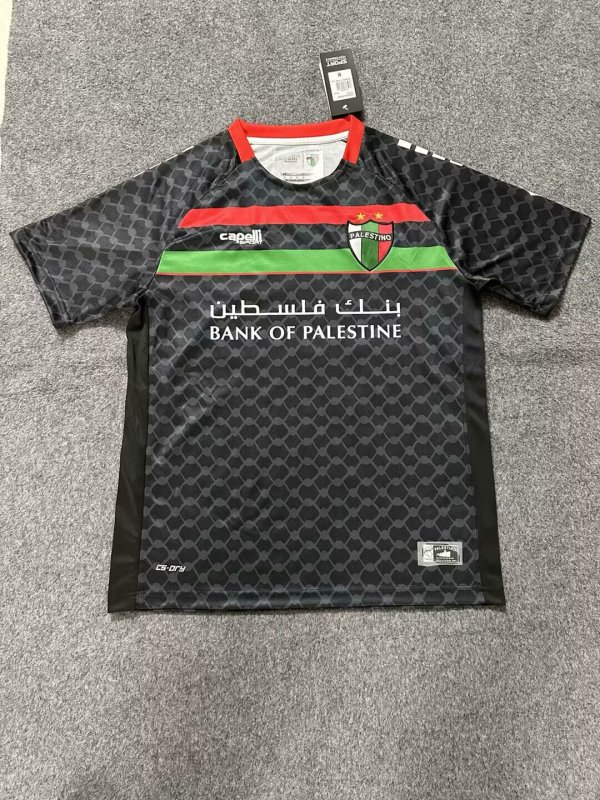 25/26 Palestine  Head Away Black  Fans 1:1 Quality Soccer Jersey