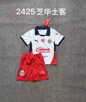 24/25 Chivas Away Kids Kits 1:1 Quality Soccer Jersey