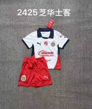 24/25 Chivas Away Kids Kits 1:1 Quality Soccer Jersey