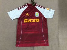 25/26 Aston Villa Home Fans  1:1 Quality Soccer Jersey