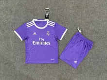 2016/17 Real Madrid Away Purple 1:1 Kids Retro Soccer Jersey