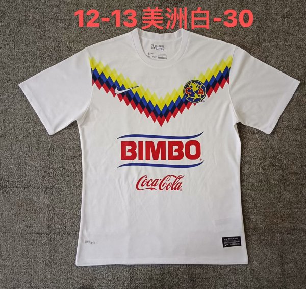 2012/2013 Club American White Fans 1:1 Quality Retro Soccer Jersey