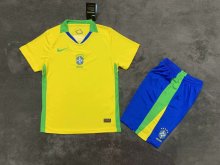 25/26 Brazil Home Yellow Kids 1:1 Quality Soccer Jersey
