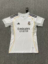 25/26 Real Madrid Home Woman's  Fans 1:1 Quality Soccer Jersey