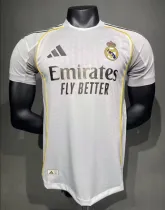 25/26 Real Madrid Home White  Player 1:1 Quality Soccer Jersey